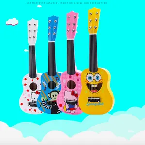 2019 Top Amazon Promotional Toy DIY Mini Wooden Guitar