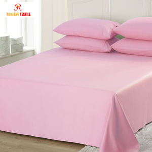 Professionnel commodité teints plaine personnalisé drap de <span class=keywords><strong>lit</strong></span> coton usine - Product Image 1
