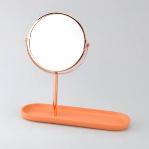 Nueva llegada Espejo de forma redonda blanca con base - Product Image 4