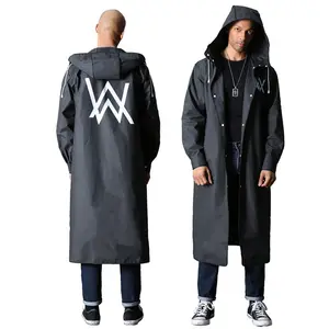 Schwarz EVA Mode Regenmantel Windjacke Durable Licht-Gewicht Regen Poncho