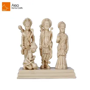 2018 hecho a mano indio decorativo de resina sintética de los dioses hindúes ídolo resina Ram Laxman Sita estatua