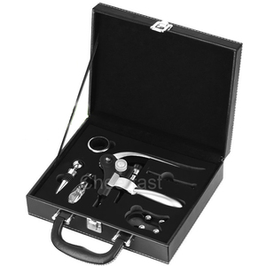 Độc đáo mở chai corkscrew tất cả trong một PU da gói 9 cái phụ kiện rượu vang <span class=keywords><strong>Set</strong></span> Bunny corkscrew rượu vang đỏ Opener <span class=keywords><strong>Set</strong></span> - Product Image 1