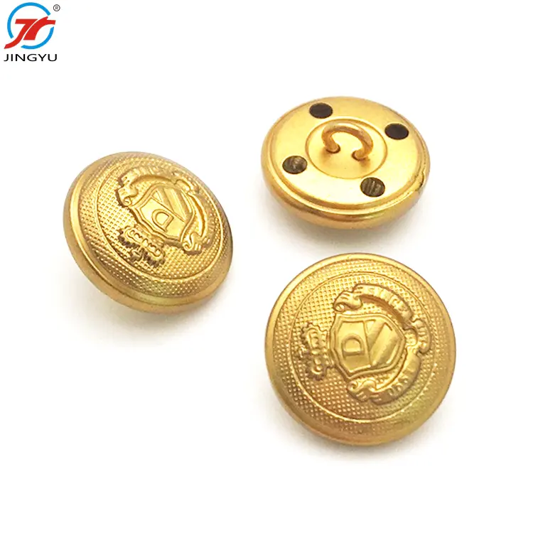 Botões de haste de bronze militar do metal do ouro da cor personalizada