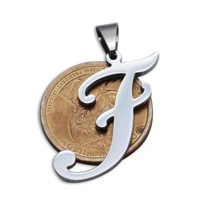 Disegno di modo D N M K R S P J V In Acciaio Inox Oro Collana Iniziale Vecchio Inglese Alfabeti Lettera del pendente - Product Image 4