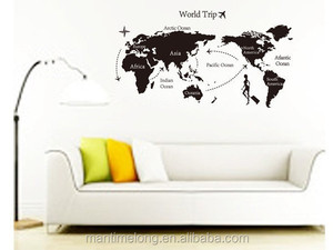 DIY mundo mapa <span class=keywords><strong>vinilo</strong></span> removible arte etiqueta de la pared de decoración Mural - Product Image 3