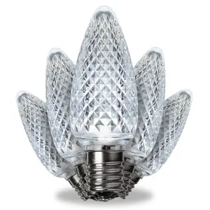 Многоцветные C9 светодиодные Сменные граненые лампы 2 SMD светодиодные диоды в каждой лампе подходит для разъема E17 - Product Image 3