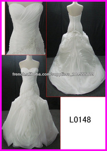 <span class=keywords><strong>bustier</strong></span> à cordon princesse <span class=keywords><strong>de</strong></span> 2014 guangzhou ébouriffées Organza sirène robes <span class=keywords><strong>de</strong></span> <span class=keywords><strong>mariée</strong></span>/<span class=keywords><strong>robe</strong></span> avec perler motif /sweetheart L0148 - Product Image 1