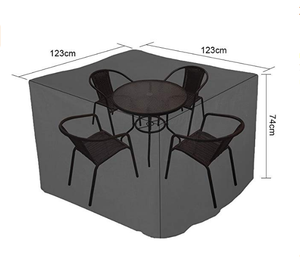 Housse de <span class=keywords><strong>protection</strong></span> imperméable contre la pluie et la neige pour meubles de <span class=keywords><strong>jardin</strong></span>, housse de <span class=keywords><strong>table</strong></span> <span class=keywords><strong>rectangulaire</strong></span> résistante aux UV - Product Image 2