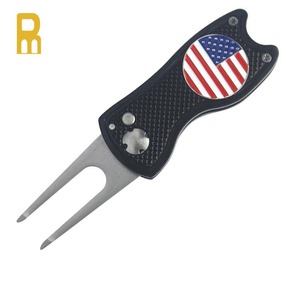 Màu xanh lá cây bạn thân <span class=keywords><strong>switchblade</strong></span> hành động <span class=keywords><strong>divot</strong></span> công cụ sửa chữa/Câu lạc bộ Prop/ Cleaner với từ bóng đánh dấu - Product Image 2