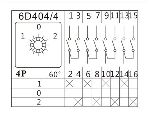 Cansen LW26-125 1-0-2 4 P Nhà Sản Xuất Chuyên Nghiệp Nhà Cung Cấp Tự Động 4 Pole 3 Vị Trí Rotary Switch