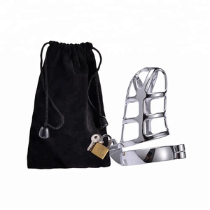 New Metal En Acier Inoxydable Cock Ring Cock Cages Male Chastity Dispositif - Product Image 6