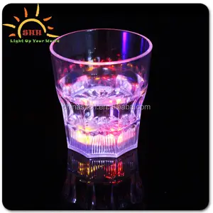 Hot sale 2016 LED flashing glass cup, light up glowing LED cup, bar accessories and party or event supply