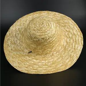 Sombrero de paja de trigo Natural, equipo para cabeza
