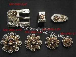 Westlichen strass schnalle concho sets