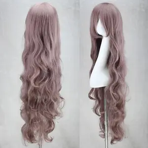 Long Curly Lavender Cosplay Wig 40" 100 Cm Synthetic Hair Wigs