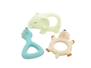 Hoking BPA libre de látex <span class=keywords><strong>Natural</strong></span> suave juguete bebé dentición Squeeze Animal (elefante/ciervo/caballo/caballito de mar) <span class=keywords><strong>mordedor</strong></span> para 0-24 meses - Product Image 5