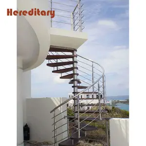 Наружные поручни из ПВХ, алюминиевый спиральный лестничный дизайн для продажи на Филиппинах