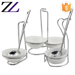 Service de buffet en porcelaine, restaurant de luxe, service de buffet, en acier inoxydable, station chauffe-soupe sur pied, louche de <span class=keywords><strong>soupière</strong></span> en céramique, 9 pouces, 5 étoiles - Product Image 1