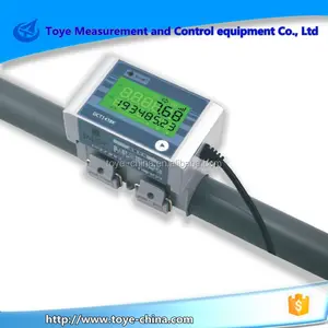 4-20mA RS-485 Modbus comunication Clamp On Water Flow Measured Ultrasonic Flow Meter With LCD Digital Display