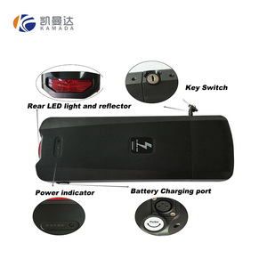 Rear Rack 18650 Li-ion Battery Pack 36V 48V with Waterproof case