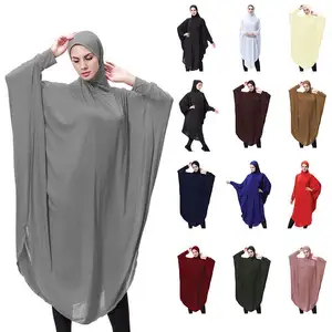 Vestido musulmán elástico de oración, proveedor de china, Dubai, ropa islámica, Abaya, 2018