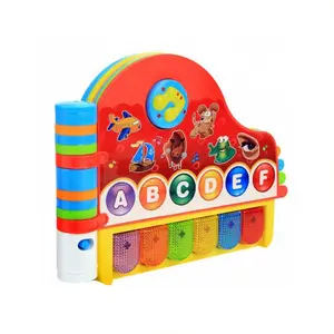 Plastic Electronic Battery Operated Keyboard Piano Kids Toy Musical Instrument With Sound Book