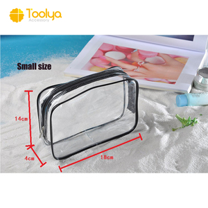Groothandel Custom Logo Gedrukt <span class=keywords><strong>Carry</strong></span> Op Vinyl Tsa Goedgekeurd <span class=keywords><strong>Clear</strong></span> Toilettas Transparante Travel Make Pvc Cosmetische Zak - Product Image 4