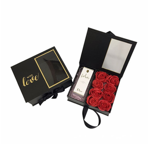 Luxury Flowers Bouquet Window Transparent Cover Birthday Gift Flower Box