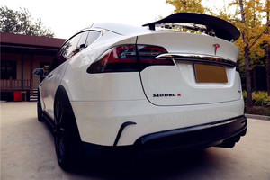 Lame de pare-choc arrière en Fiber de carbone, protection contre le vent, pour <span class=keywords><strong>Tesla</strong></span> modèle <span class=keywords><strong>X</strong></span> RZ r-zenettique, 2016 — 2017 - Product Image 4