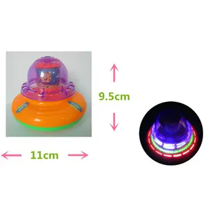 Disco Volante a Batteria con LED e Trottola Rotante - Product Image 1