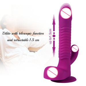 <span class=keywords><strong>Vibratore</strong></span> a Forma di <span class=keywords><strong>Pene</strong></span> con Rotazione a 360 Gradi, Ricaricabile USB, Telecomando, Dildo Telescopico - Product Image 3