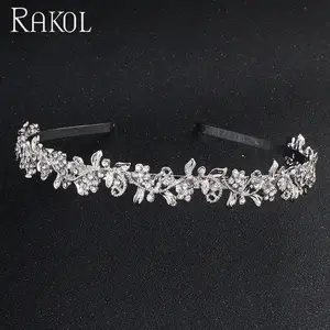 RAKOL HA007 批发闪闪发光的水晶水钻新娘 Tiaras 皇冠为妇女