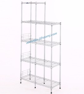 SGS aprobado NSF casa utilizada pantalla de almacenamiento fuerte construido-up de alambre estanterías - Product Image 5