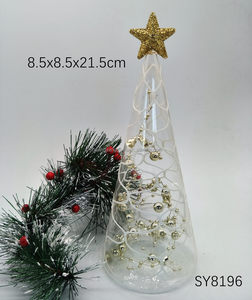 New Design <strong>Christmas</strong> Home Decoration Led Light up clear Glass <strong>Tree</strong> <strong>Top</strong> - Product Image 3