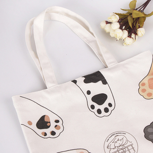 Qetesh sac fourre-tout personnalisé créateur de mode mignon chat impression haute qualité toile <span class=keywords><strong>pas</strong></span> <span class=keywords><strong>cher</strong></span> Animal <span class=keywords><strong>voyage</strong></span> coloré sac à provisions - Product Image 6