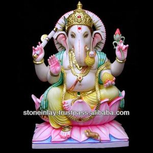 White Marble Statue Of Hindu God Ganesh - Product Image 1