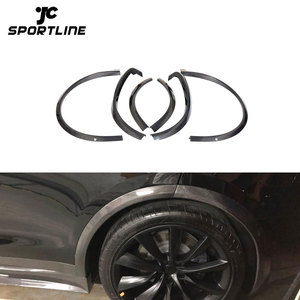 6 pièces/ensemble de garnitures d'ailes de passage de roue en fibre de carbone pour <span class=keywords><strong>Tesla</strong></span> <span class=keywords><strong>Model</strong></span> <span class=keywords><strong>X</strong></span> P90 75D P100 2016-2018 - Product Image 1