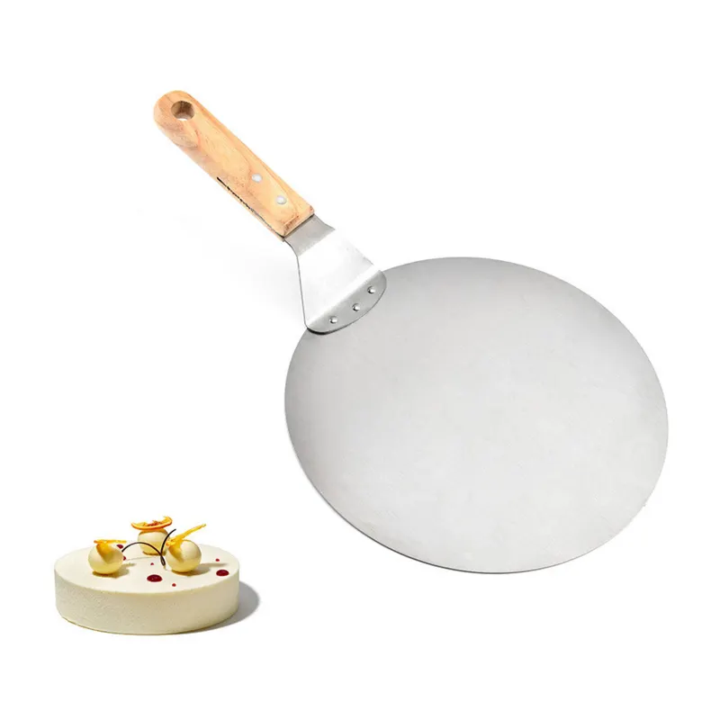 Rundes Transfer tablett Pizza Turner Peel Edelstahl-Kuchen heber für Pizza Bread Cake Pie