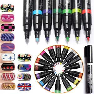 Эва рекомендуем акрилового геля дизайн 3D краски трубка Ручка для нейл-арта 16 видов цветов лак для ногтей Ложные Советы ручка для рисования