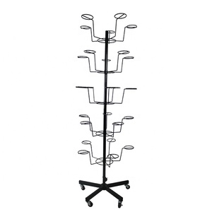 <span class=keywords><strong>Supermercato</strong></span> Negozio di Vendita Al Dettaglio In Metallo Domestica Filo Ruote Multi Livelli di Forma Ad Anello Gancio Appeso Casco/Berretto Da Baseball/Cappello di Visualizzazione cremagliera - Product Image 4