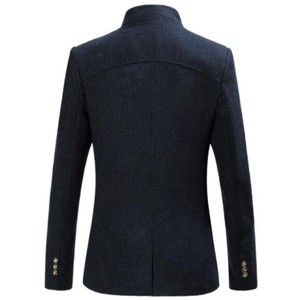 In M-6XL di serie taglie forti giacca invernale <span class=keywords><strong>uomo</strong></span> <span class=keywords><strong>Slim</strong></span> Fit <span class=keywords><strong>Blazer</strong></span> Casual abito da <span class=keywords><strong>uomo</strong></span> spesso collo alto e caldo bottone singolo EA056 - Product Image 4