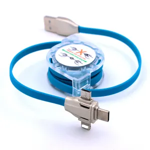 Câble rétractable universel <span class=keywords><strong>Micro</strong></span> <span class=keywords><strong>USB</strong></span>-C <span class=keywords><strong>USB</strong></span>, livraison gratuite, pour <span class=keywords><strong>iPhone</strong></span> - Product Image 1