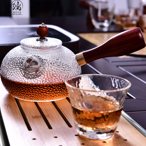 High Borosilicate Glass <strong>Tea</strong> Pot Top Quality <strong>Tea</strong> <strong>Maker</strong> With Wood Handle - Product Image 2