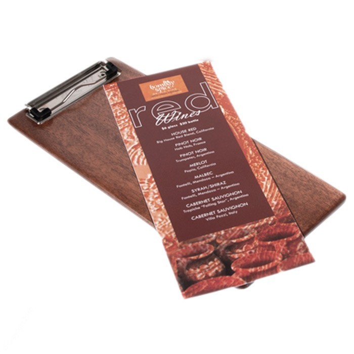 China hot sale custom stationery products standard MDF wooden clipboard restaurant menu holders decorative clipboards