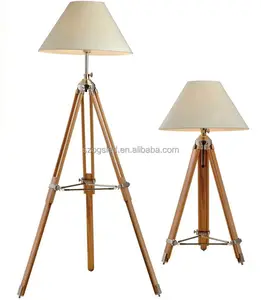 Kayu Modern Lampu Lantai Tripod Stand Lampu untuk Dijual