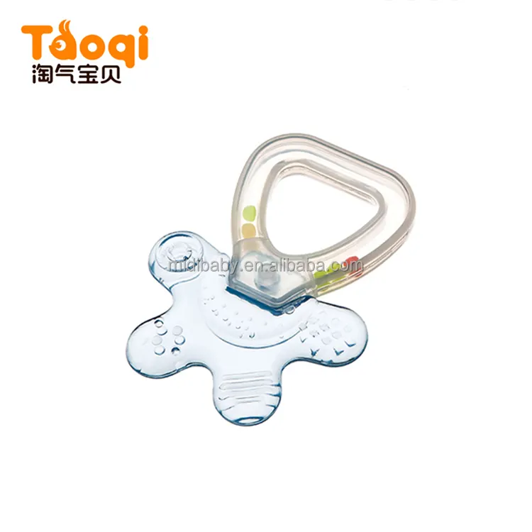 2024 Wholesale water filled baby teether with rattle