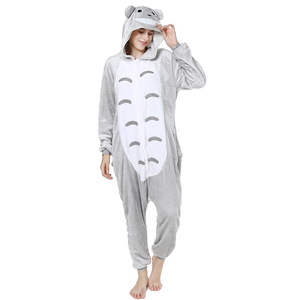 Combinaison <span class=keywords><strong>Kigurumi</strong></span> <span class=keywords><strong>Totoro</strong></span> pour <span class=keywords><strong>femme</strong></span> adulte, pyjama animal, costume en flanelle, vêtements de nuit chauds et doux, combinaison d'hiver, pyjama cosplay - Product Image 5