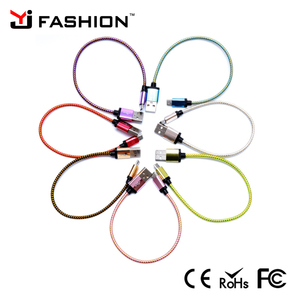Shenzhen Alta Calidad <span class=keywords><strong>20</strong></span> CM de Nylon Trenzado <span class=keywords><strong>cable</strong></span> USB Cargador de Datos para Apple y android teléfono - Product Image 6