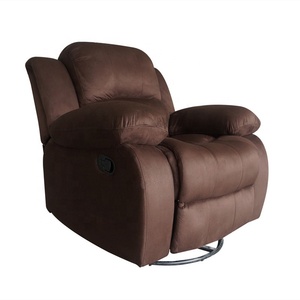 Meilleure vente home cinéma moderne Fauteuil à bascule inclinable en tissu suédé - Product Image 2