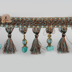 Kem Trắng Pompom Curtain Tassel <span class=keywords><strong>Fringe</strong></span> Cho Rèm Cửa Trang Trí - Product Image 3